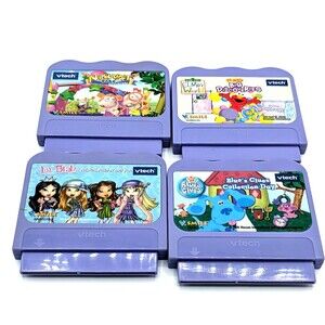 Lot of 4 Vtech V.Smile Game Cartridges: Lil Bratz, Elmo, Blue's Clues & Alphabet